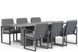 Santika Furniture Santika Zaga/Graniet 220 cm dining tuinset 7-delig