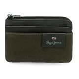 Pepe Jeans Hilltop portemonnee, groen, 11 x 7 x 1,5 cm, leer
