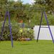 vidaXL Nestschommel Blauw Eikenhout 60 x 60 x 180 cm