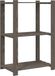 vidaXL Opbergrek 3-laags 60x38x90 cm massief grenenhout grijs