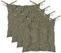 Stof Textile kussen Dandy - 4x - olijfgroen - 38 x 38 x 5 cm