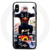 Maniacase Hoesjes voor Oppo A74 5G Paris Saint Germain PSG Logo Blauw Rood met Achtergrond