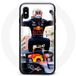 Maniacase Hoesjes voor Oppo A74 5G Paris Saint Germain PSG Logo Blauw Rood met Achtergrond