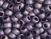 Japanse rocaille kralen, mat, grijs, 2,2 mm, 11/0, 100 g
