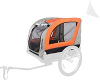 Flamingo Jolene Hoes voor fietsaanhanger, 77,5 x 58 x 67 cm, reflectoren, openingen aan de voor-, achter- en bovenkant met ritssluiting, met oprolbaar mesh-inzetstuk en regenbescherming