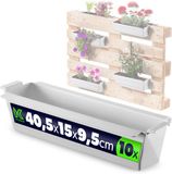 KADAX Bloempot voor Europallets, wit, verpakking van 10 stuks