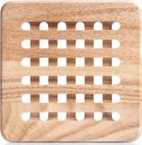 Zeller Pannenonderzetters - 3x - Hout - Vierkant - 20 cm