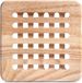 Zeller Pannenonderzetters - 3x - Hout - Vierkant - 20 cm