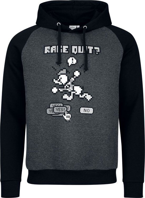 Mickey & Minnie Mouse Mickey Mouse Donald Duck - Rage Quit Heren Trui met capuchon - antraciet/zwart - XXL