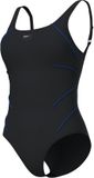 Arena Dames Badpak Jewel Low C Cup R Nacht/Grijs/Felblauw