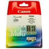 Canon PG-37/CL-38 - Inktcartridge - Multipack - Zwart, Cyaan, Geel, Magenta