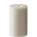 Delight Candles LED Bougie pilier Look mouillé Ø 7,5 x 12,5 cm Sable