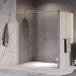 Brauer Void - Carving Nisdeur - 2-Delig - Helder Glas - 180 x 200 cm - Omkeerbaar - met Draaideur 70 cm - Aan Muur - incl. Glascoating - Chroom