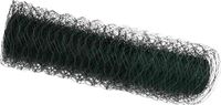vidaXL Hexagon Fence 0.8 x 25 m PVC Green