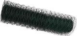 vidaXL Hexagon Fence 0.8 x 25 m PVC Green
