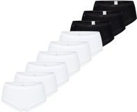 sloggi Dames midi slip 9 pack Basic+ wit / zwart