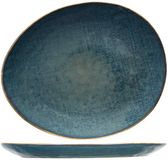 Cosy & Trendy Dinerbord Aicha Blauw 4 Stuks 27 x 23 cm Aardewerk