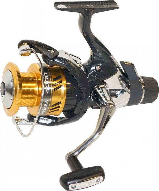 Shimano Sahara 4000 RD - Zwart/Goud - Achterslepen - Witvis - Gietaluminium