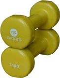 RS Sports Dumbbells - 2 x 1.5 kg - Vinyl - Yellow