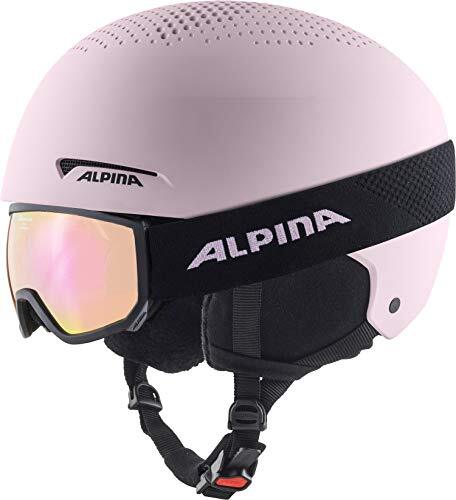 Alpina Unisex - Kinderen, ZUPO SET (+SCARABEO JR) Skihelm, light-rose matt, 51-55 cm