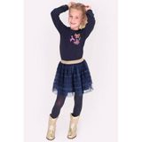 B.Nosy semi-transparante korte rok met print - donkerblauw