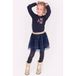 B.Nosy semi-transparante korte rok met print - donkerblauw