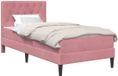 vidaXL Bedframe met matras met hoofdeinde Roze 80 x 200 cm Fluweel
