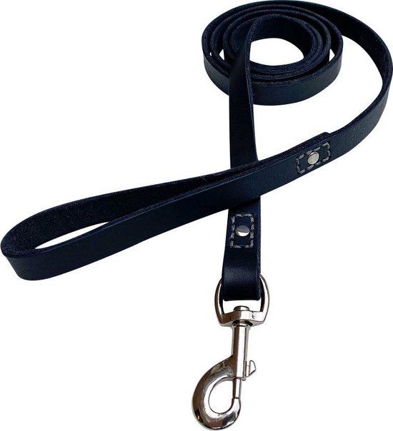 Brute Strength Hondenriem - 220cm - zwart leer