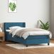 Maison Exclusive - Sommier à lattes de lit et matelas bleu foncé 80x220 cm velours