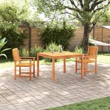 vidaXL Eettafel Set Bruin Massief Acacia Hout