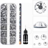 Goodbitz® Rhinestones - 3-delig - Nagelsteentjes - Inclusief lijm