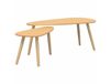 Maison Exclusive - Ensemble de 2 tables basses, pin massif, marron