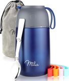 Milu® Thermos Voedselcontainer met Lepel | 800 ml | RVS | Marineblauw