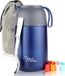 Milu® Thermos Voedselcontainer met Lepel | 800 ml | RVS | Marineblauw