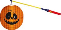 Merkloos Lampionstokje 50 cm - met pompoen lampion - oranje - D22 cm - Sint Maarten