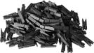 Merkloos Mini wasknijpers zwart - 50 stuks