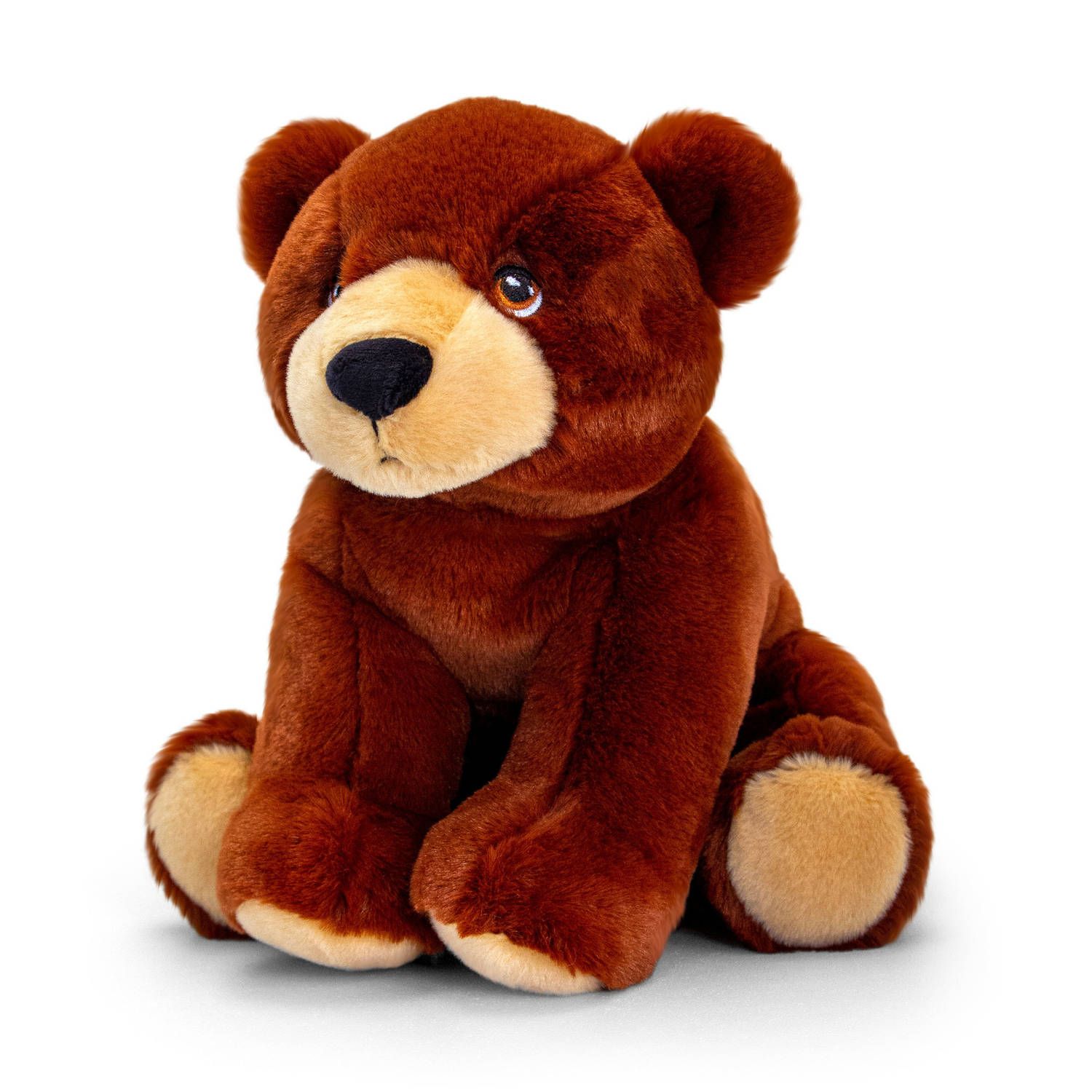 Keel Toys Pluche knuffel dieren bruine beer 25 cm - Knuffelbeesten beren speelgoed
