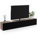 IDMarket Meuble TV 180 cm suspendu Elio 2 portes en bois et noir