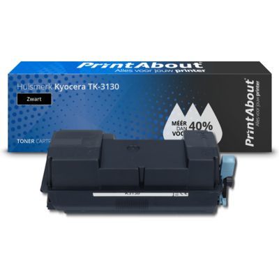 PrintAbout Huismerk TK-3130 Toner Zwart | Compatibel met Kyocera ECOSYS M3550idn, M3560idn, FS-4200DN, FS-4300DN | 27500 pagina's