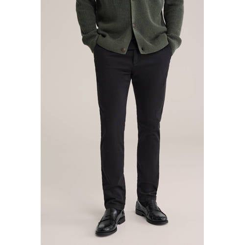 WE Fashion slim chino zwart