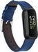 Strap-it 3 leren bandje - donkerblauw - Geschikt voor Fitbit Inspire / Fitbit Inspire HR / Fitbit Inspire 2