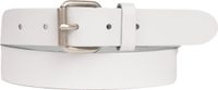 Petrol Industries Riem Heren - Broekriem - Verstelbaar - Leer - Wit - 85 cm