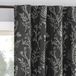 Sun Zero Ambridge 2-pack geborduurd botanisch blad geplooide look 100% verduisterende achterkant tab gordijnpaneel paar, 127 x 243 cm, staal