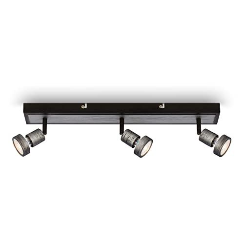 Briloner BRILONER - Plafondspot LED, zwenkbaar, warmwit licht, Silver-Crafted