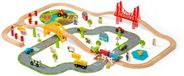 BigJigs Houten Weg en Treinset Platteland