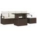 vidaXL - Banc de jardin - Set - 6 - pièces - Marron - Polyrotin