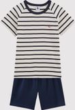 Petit Bateau Katoenen marinière-pyjama voor jongens Jongens Pyjamaset - Wit