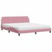 Dover Lit avec matelas velours rose 180x200 cm