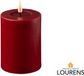 Deluxe Homeart Bougie LED de luxe - Bordeaux Bougie LED D7,5 x 10 cm
