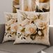 PETTI Artigiani Italiani - Paar kussenslopen 65 x 65 cm, van microvezel, decoratief kussen voor slaapkamer, bank, woonkamer, set van 2 kussenslopen, crèmekleurig, 100% Made in Italy